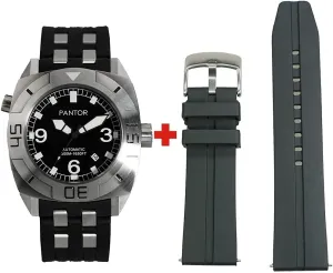 Crystal and Rotating Bezel, Silicon Strap Seal Dive Watch 500m Pro Diver Watches for Men with southerly Sapphire 