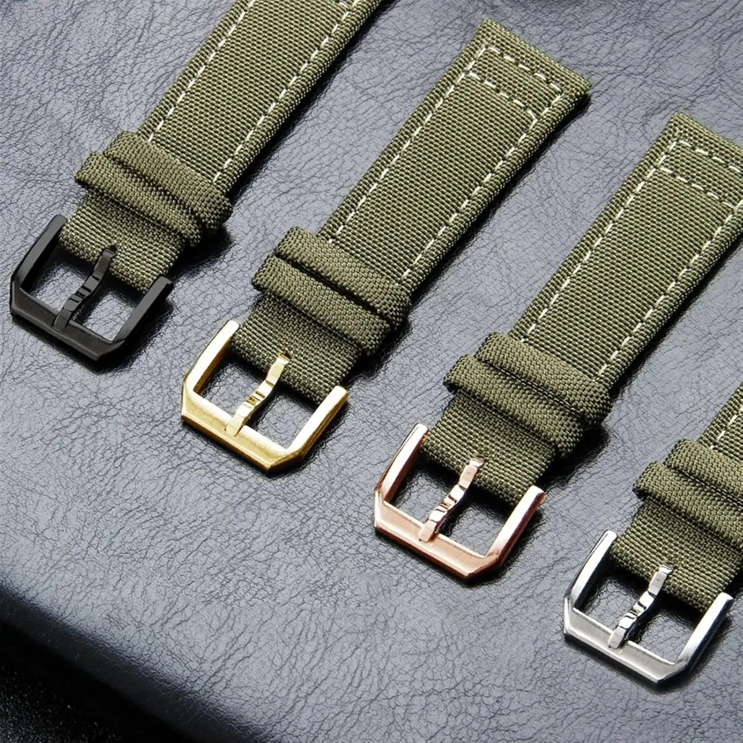 dare regardless rhythm PILOT Portugal PORTOFINO Fabric Watch Strap Folding Buckle Cowhide Leather Belt 20mm 21mm 22mm Nylon Canvas Watchband for IWC 