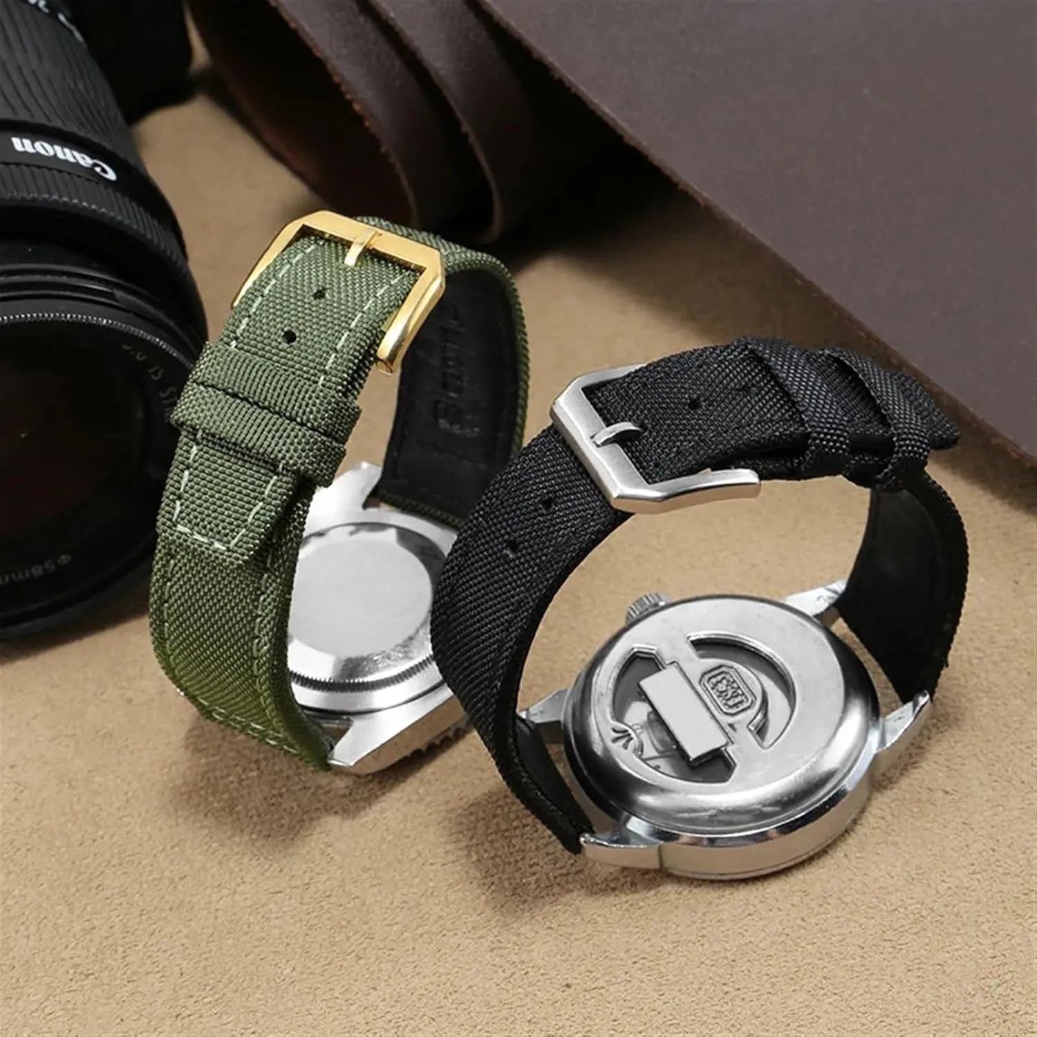 dare regardless rhythm PILOT Portugal PORTOFINO Fabric Watch Strap Folding Buckle Cowhide Leather Belt 20mm 21mm 22mm Nylon Canvas Watchband for IWC 