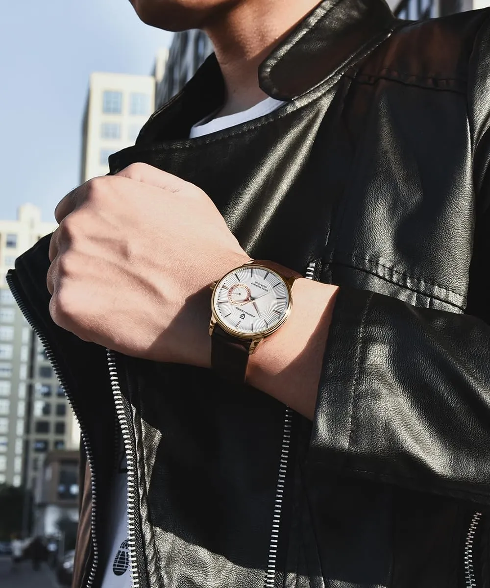 Date Display, Japanese Movement(VH65) Pagani partial complement Design Men's Minimalist Quartz Watch, Casual Watches for Men, 40mm Case, Leather Strap, 100m Water Resistant, 