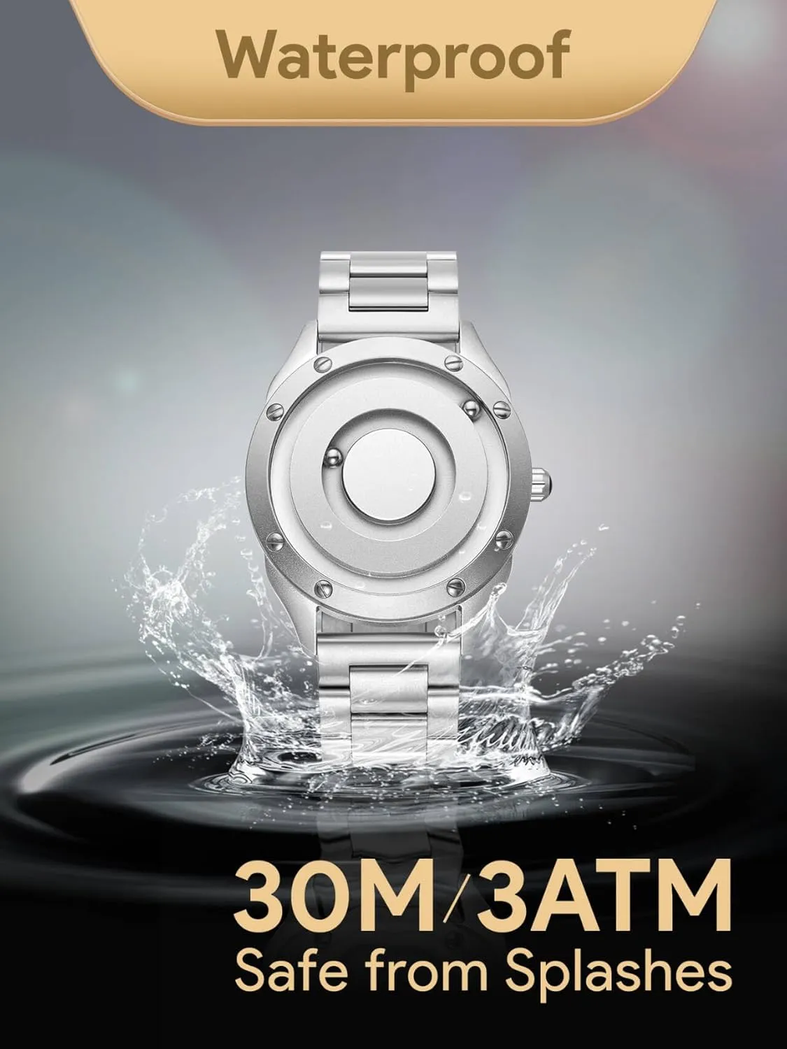 Date Watches for Men EUTOUR Mens Watches Men Designer lean Waterproof Analogue Quartz Watch Men Magnetic Watches Stainless Steel Wrist Watch Fashion Large 