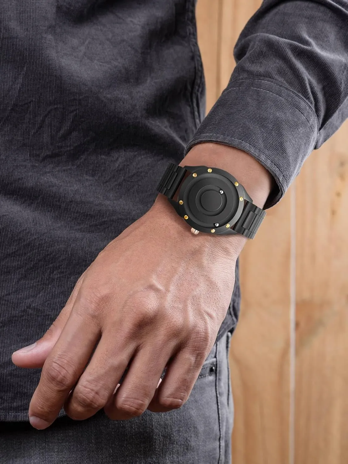 Date Watches for Men EUTOUR Mens Watches Men Designer lean Waterproof Analogue Quartz Watch Men Magnetic Watches Stainless Steel Wrist Watch Fashion Large 