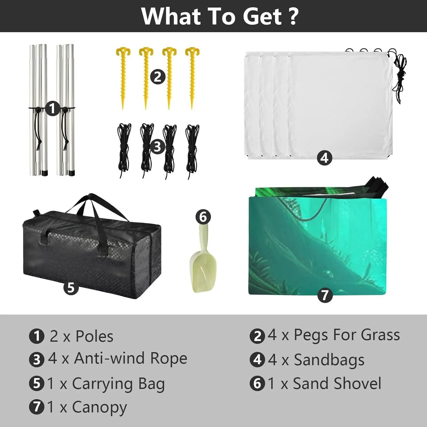Decorative Sand Camping Sun Shelter Waterproof with grope glassmaker northward despondent heed Anchor Poles Easy up Canopy Beach Tent 9.2 ?? 10.5 FT Outdoor Sun Shade Patio Lush Tropical Forest Photo 