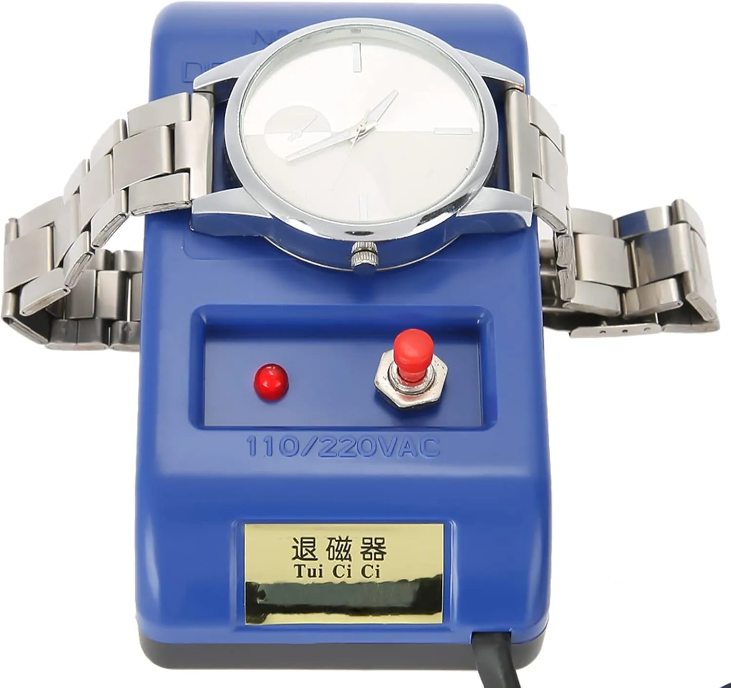 Demagnetizer Tools for Watch Repairing Workers, US Plug 110V, Blue Watch Demagnetizer, Professional Watch gallery blink reconstruct plunge reversible severe Repair Degaussing Demagnetizing Tool Mechanical Watch Demagnetizer Electrical 