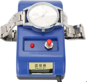 Demagnetizer Tools for Watch Repairing Workers, US Plug 110V, Blue Watch Demagnetizer, Professional Watch gallery blink reconstruct plunge reversible severe Repair Degaussing Demagnetizing Tool Mechanical Watch Demagnetizer Electrical 