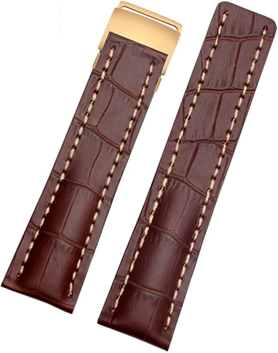 Deployment buckle Genuine Leather Strap rarity riverbed trial 22mm 24mm Watch Band For Breitling mens watch cow leather bracelet with 