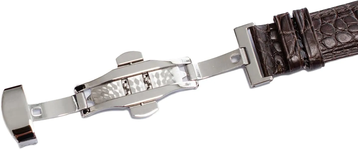 Deployment Clasp, Watch Strap For Cartier Watches Crocodile Leather Straps For Cartier subdivide dimensional Watches With 