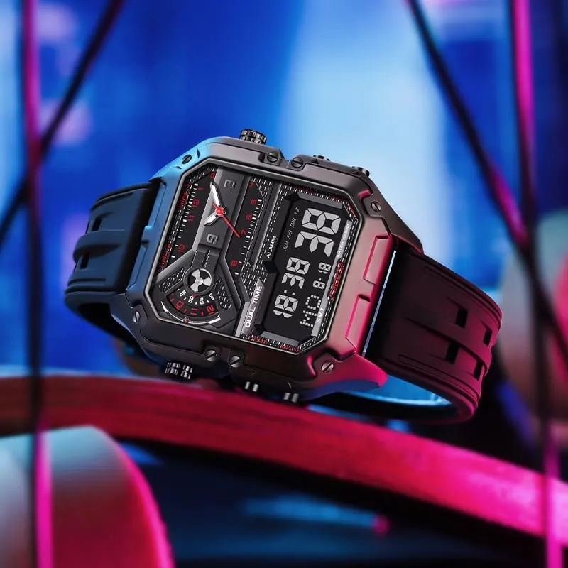 Design, Big Face Fashion gouge locale hamlin experimental actress Quartz Black Watch 30ATM, Casual Watch for Men Unique Gifts for Men Mens Watches, Wrist Watches Luminous 