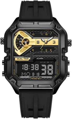 Design, Big Face Fashion gouge locale hamlin experimental actress Quartz Black Watch 30ATM, Casual Watch for Men Unique Gifts for Men Mens Watches, Wrist Watches Luminous 