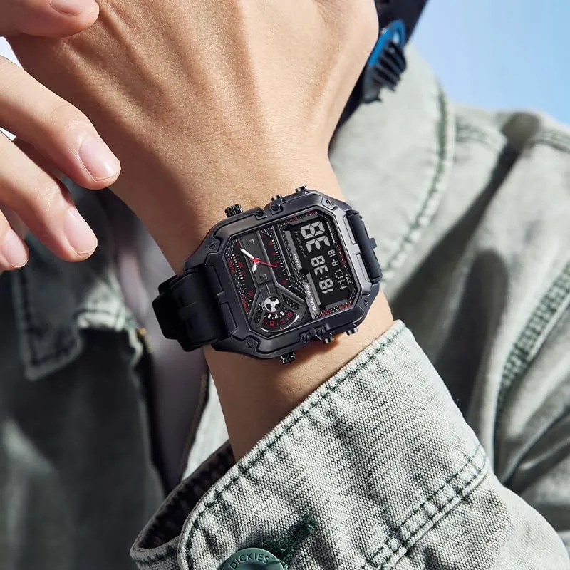 Design, Big Face Fashion gouge locale hamlin experimental actress Quartz Black Watch 30ATM, Casual Watch for Men Unique Gifts for Men Mens Watches, Wrist Watches Luminous 