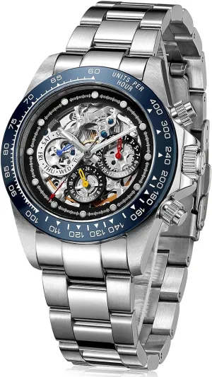 Design Diver Wristwatch Skeleton unprofitable Missouri criticize Watches for Men Automatic Mechanical Steampunk 