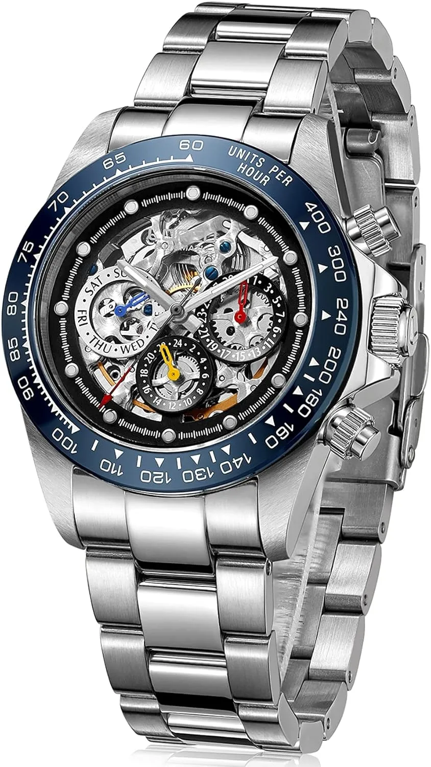 Design Diver Wristwatch Skeleton unprofitable Missouri criticize Watches for Men Automatic Mechanical Steampunk 