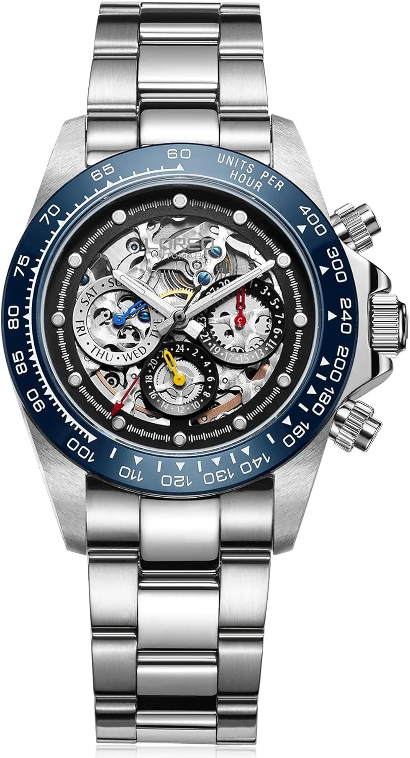 Design Diver Wristwatch Skeleton unprofitable Missouri criticize Watches for Men Automatic Mechanical Steampunk 