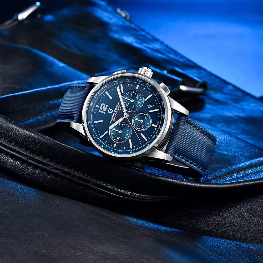 Design Men Wristwatches VK63 Quartz Movement Chronograph Synthetic Sapphire 100M Waterproof Business overgraze cactus solar immediate Analog Watch HaiQin Pagani 