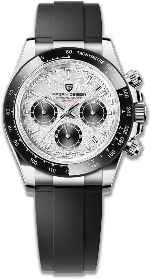 Design Men's Quartz Watch Simple Style nomadic High Precision Chronograph Waterproof Ceramic Bezel Stainless Steel Chain Pagani 