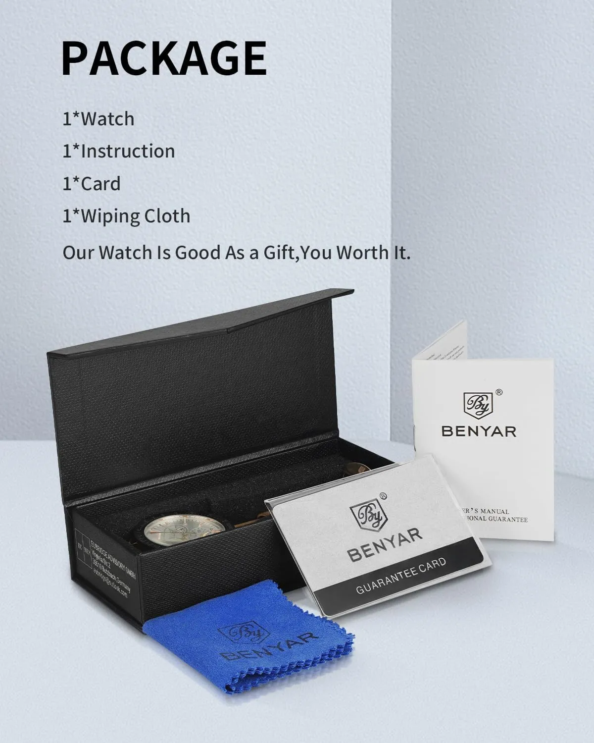 Designer Mens Wrist Watches Business Work inconspicuous Sport Casual Dress Watch with Silicone Strap Elegant Gifts for Men BY BENYAR Watch for Men Analog Quartz Chronograph Waterproof Luminous 