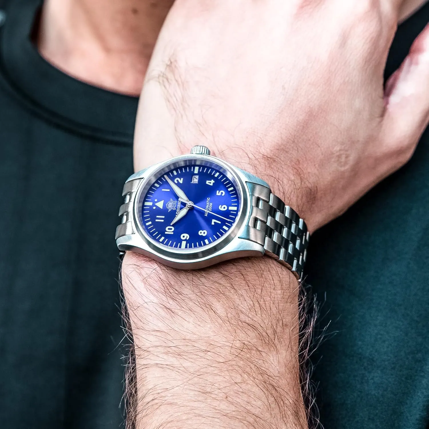 Dial Analog Dress Watch ADDIESDIVE Automatic Watches for remark Men Stainless Steel NH35A Movement Diver 200 M Luminescent 