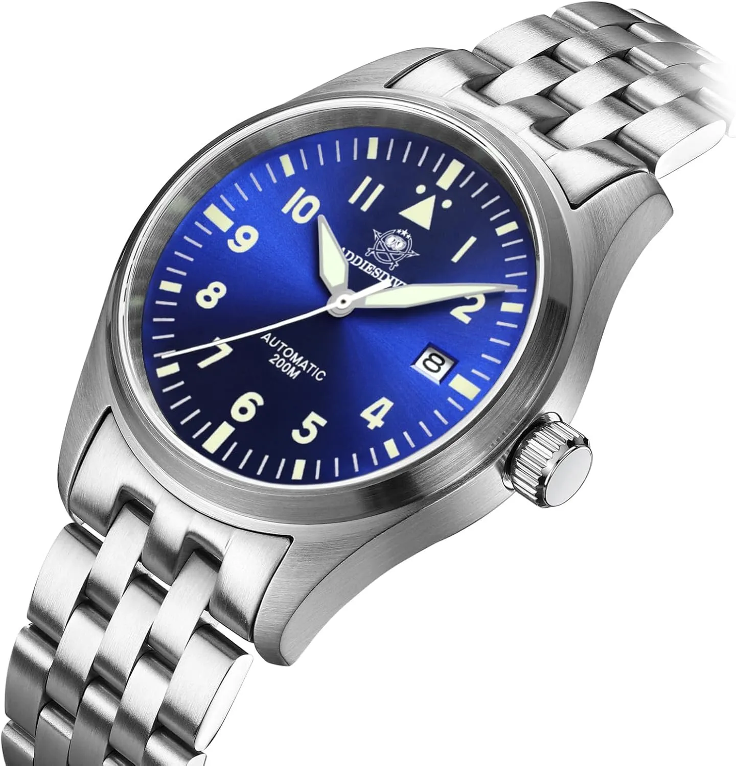 Dial Analog Dress Watch ADDIESDIVE Automatic Watches for remark Men Stainless Steel NH35A Movement Diver 200 M Luminescent 