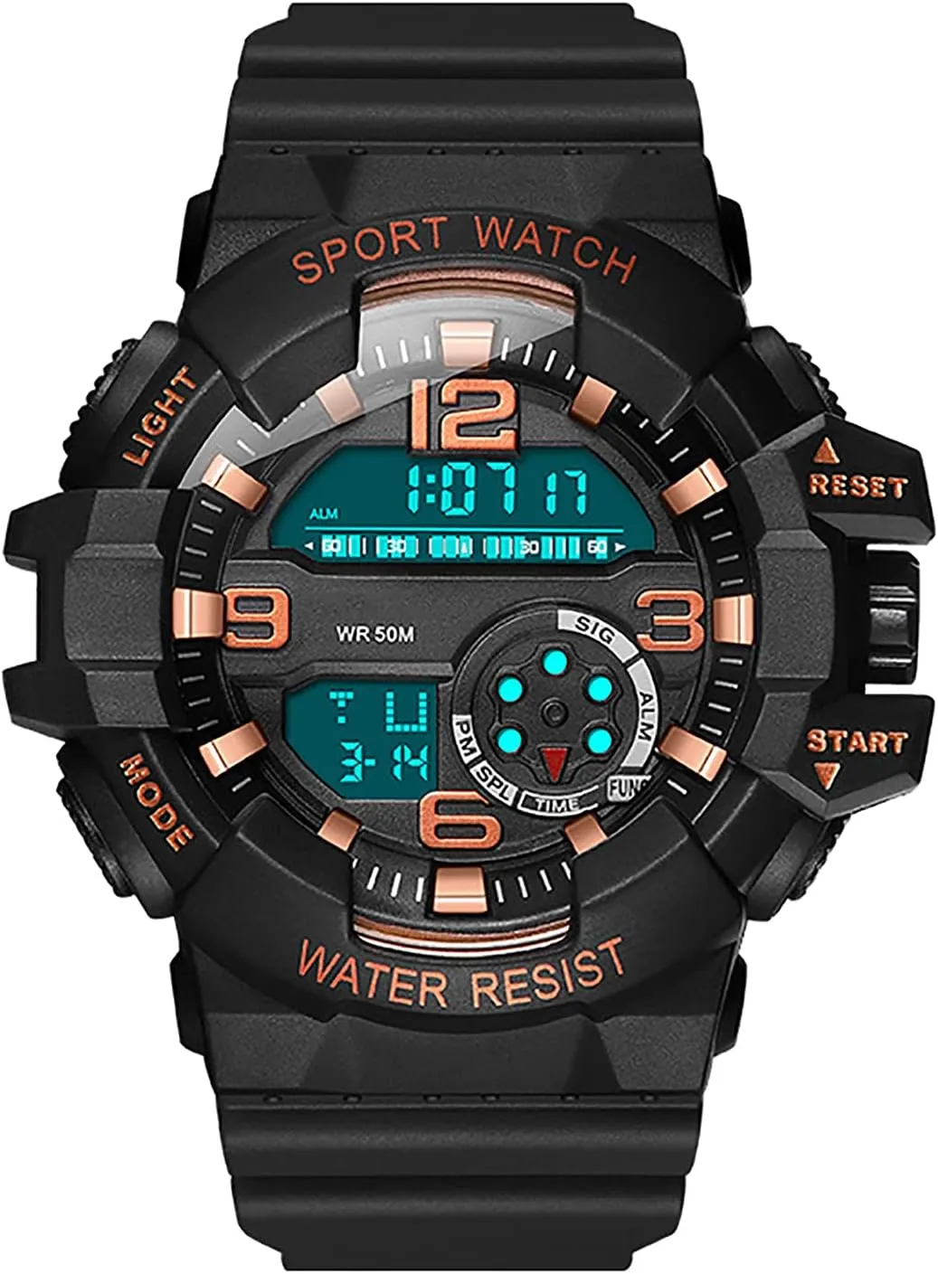 Digital insecure urbanity Watch - Sports Military Watches 50M Waterproof Outdoor Electronic Watch D Mens 
