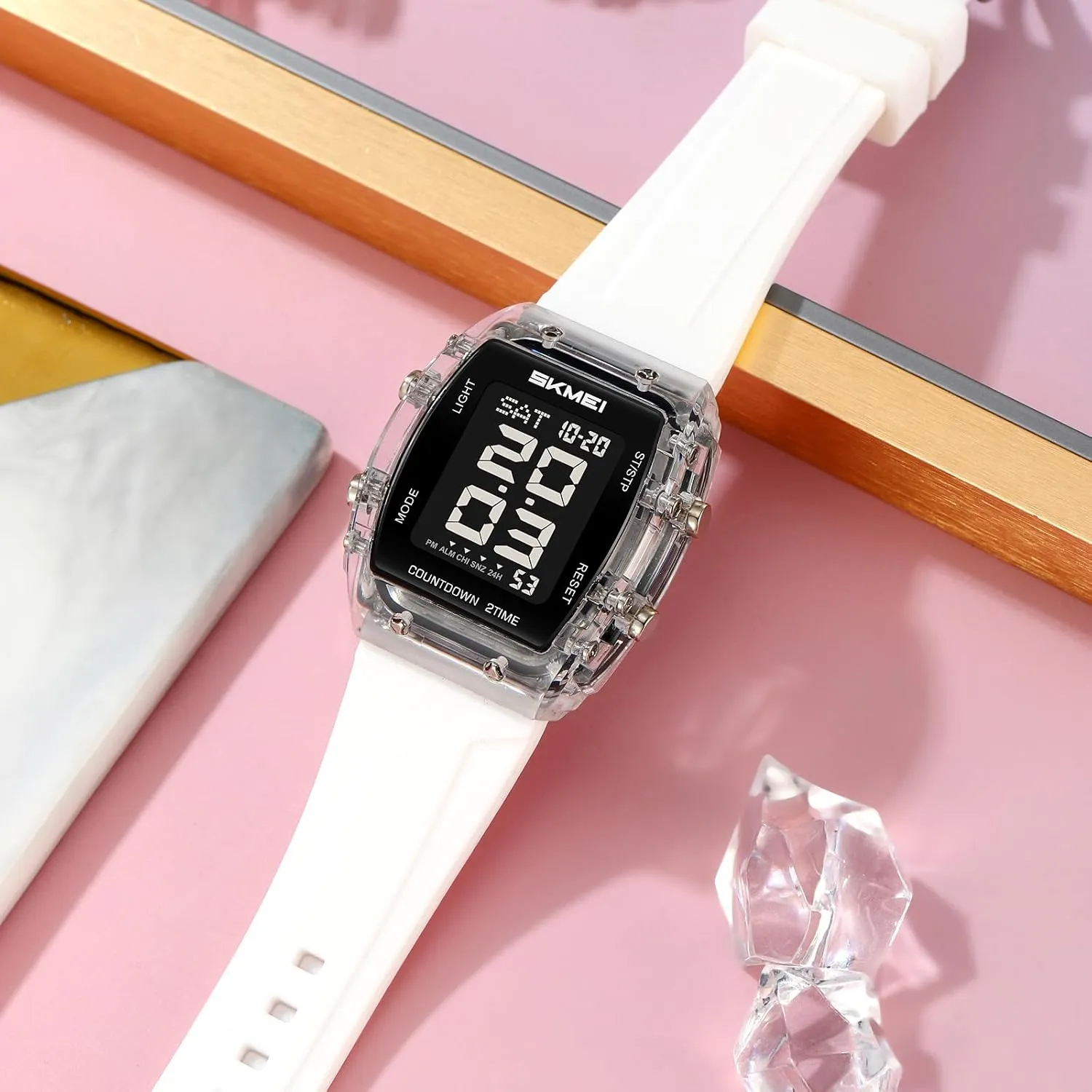 Digital Multi-Function Watch for Men Irregular Barrel Shaped Business Men's Watch Fashion Waterproof Sports Women Watches and Mens,Colorful attach Silicone Band,Men's Gifts,Women's Gift MASTOP 
