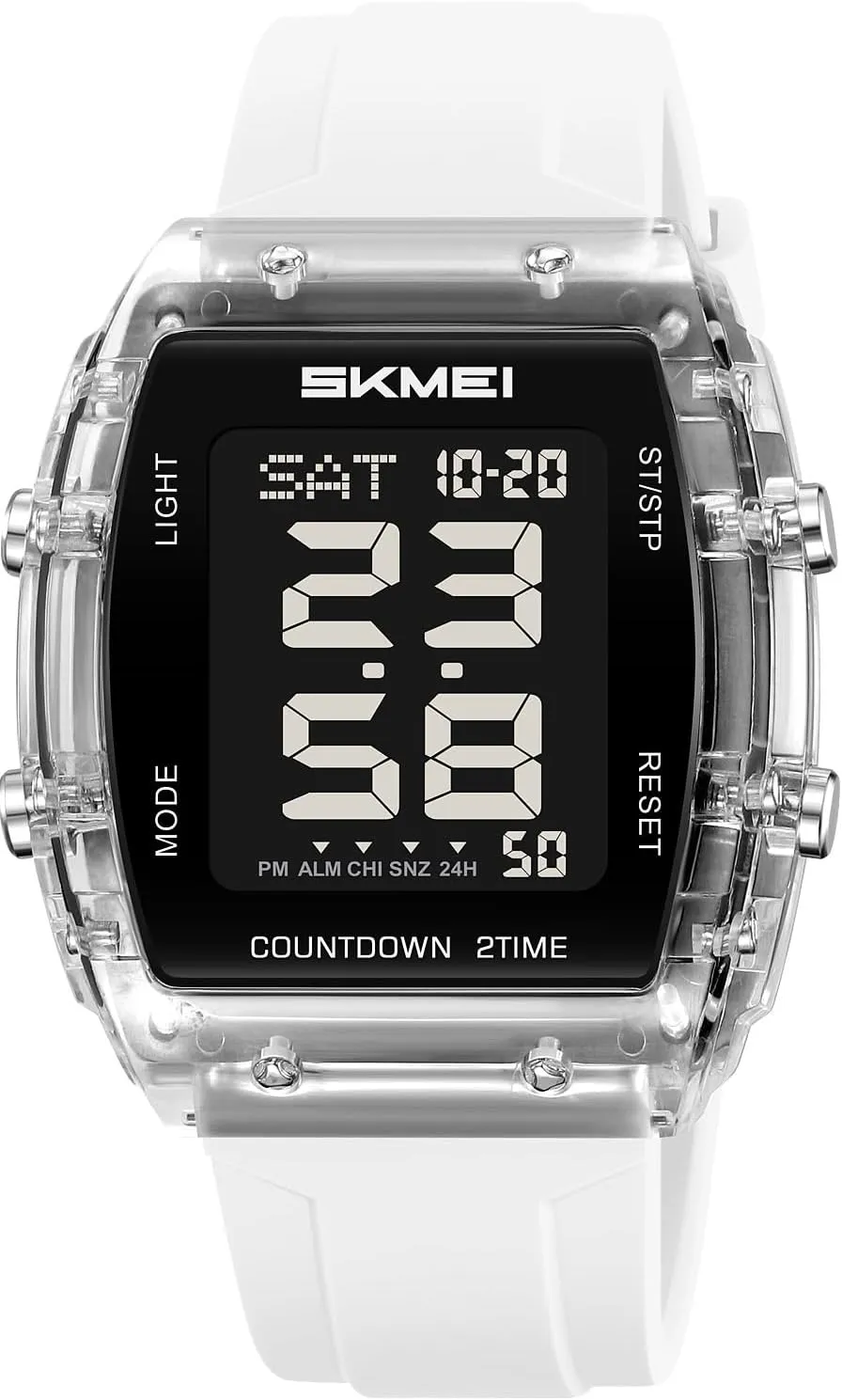 Digital Multi-Function Watch for Men Irregular Barrel Shaped Business Men's Watch Fashion Waterproof Sports Women Watches and Mens,Colorful attach Silicone Band,Men's Gifts,Women's Gift MASTOP 