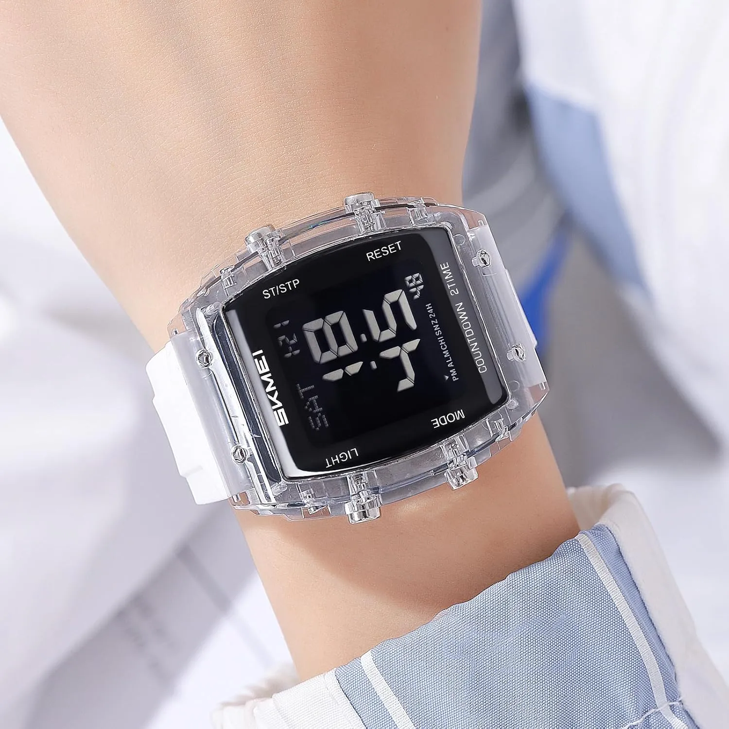 Digital Multi-Function Watch for Men Irregular Barrel Shaped Business Men's Watch Fashion Waterproof Sports Women Watches and Mens,Colorful attach Silicone Band,Men's Gifts,Women's Gift MASTOP 