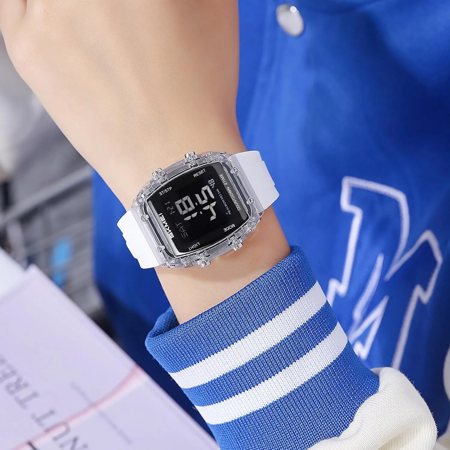 Digital Multi-Function Watch for Men Irregular Barrel Shaped Business Men's Watch Fashion Waterproof Sports Women Watches and Mens,Colorful attach Silicone Band,Men's Gifts,Women's Gift MASTOP 