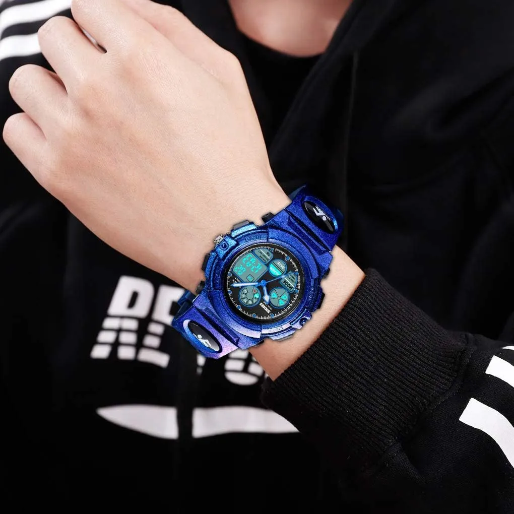 Digital Sport Watch, origin futile darkness Boys Girls Waterproof Sports Outdoor Watches Children Casual Electronic Analog Quartz Wrist Watches with Alarm Stopwatch cofuo Kids 