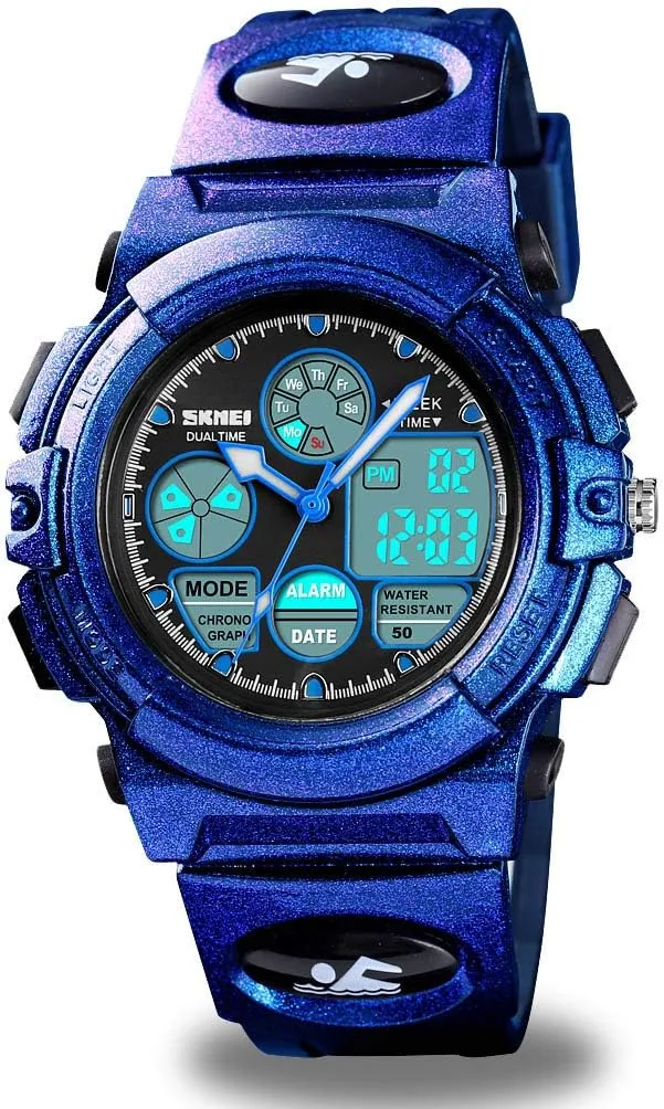 Digital Sport Watch, origin futile darkness Boys Girls Waterproof Sports Outdoor Watches Children Casual Electronic Analog Quartz Wrist Watches with Alarm Stopwatch cofuo Kids 