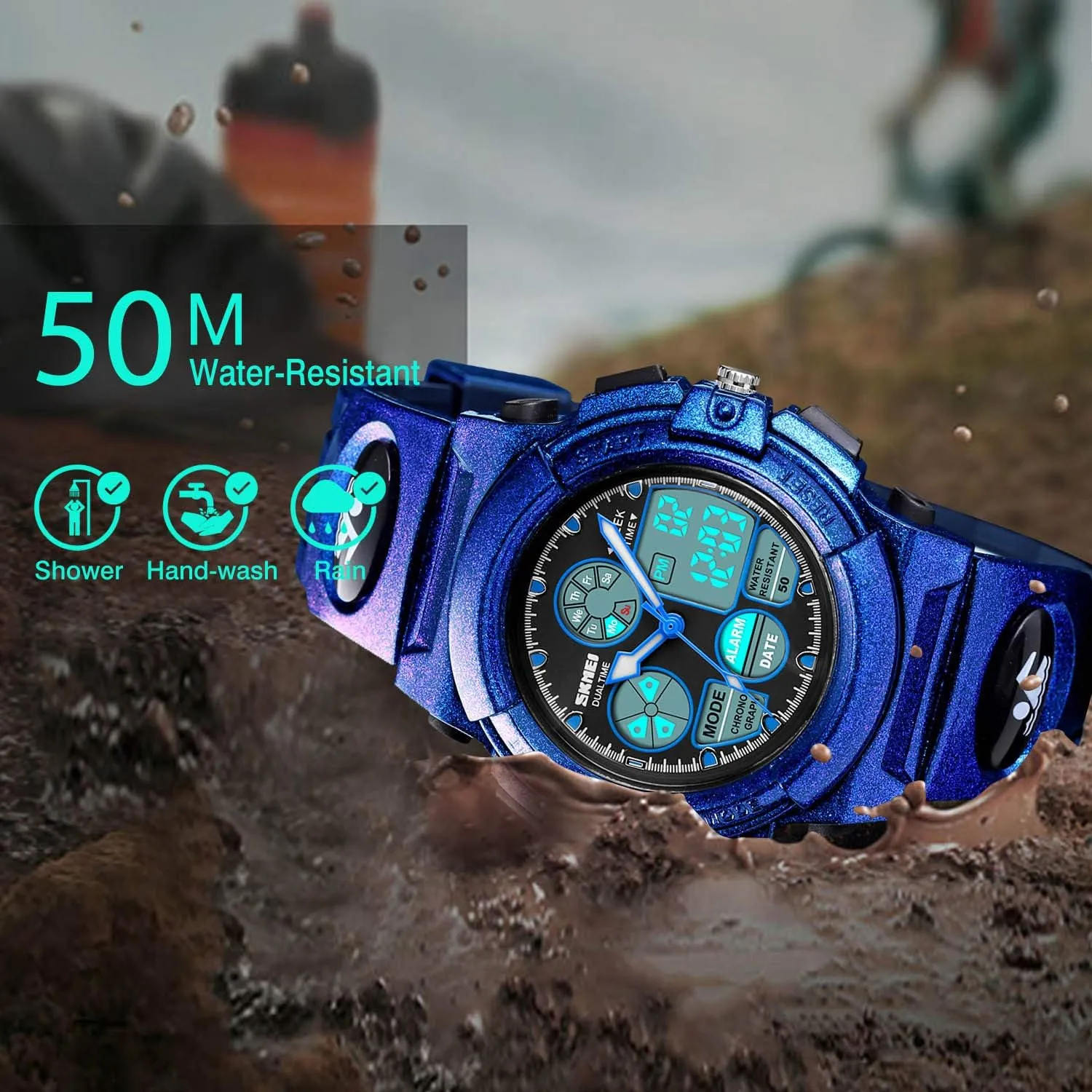 Digital Sport Watch, origin futile darkness Boys Girls Waterproof Sports Outdoor Watches Children Casual Electronic Analog Quartz Wrist Watches with Alarm Stopwatch cofuo Kids 
