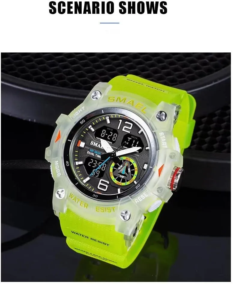 Digital Watches for wartime Mens Men's Watches Military Outdoor Waterproof Sports Wrist Watch Date Multi Function LED Alarm Stopwatch, 