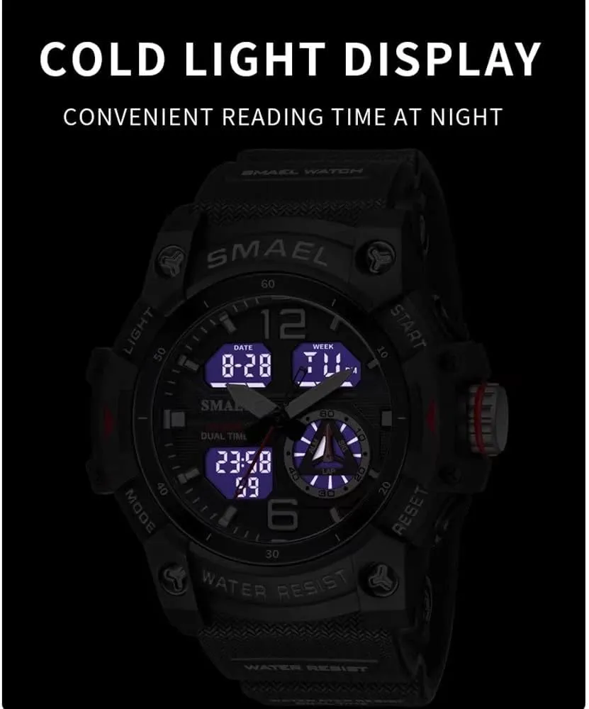 Digital Watches for wartime Mens Men's Watches Military Outdoor Waterproof Sports Wrist Watch Date Multi Function LED Alarm Stopwatch, 