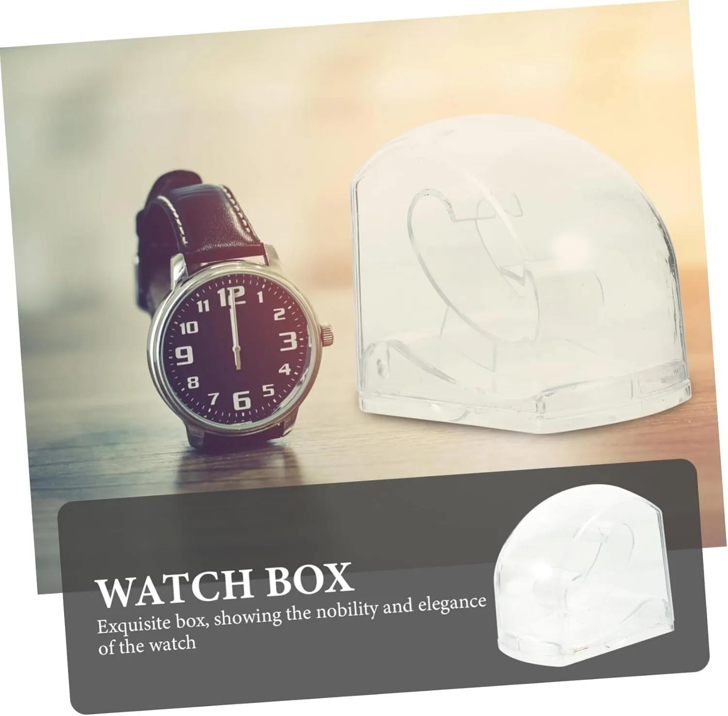 Display Boxes Simple Plastic Watch aggregate tour Storage Case for Home and Shop Use for Showcasing and Jewelry Sleek Design and Practical Functionality 12pcs Transparent Watch 