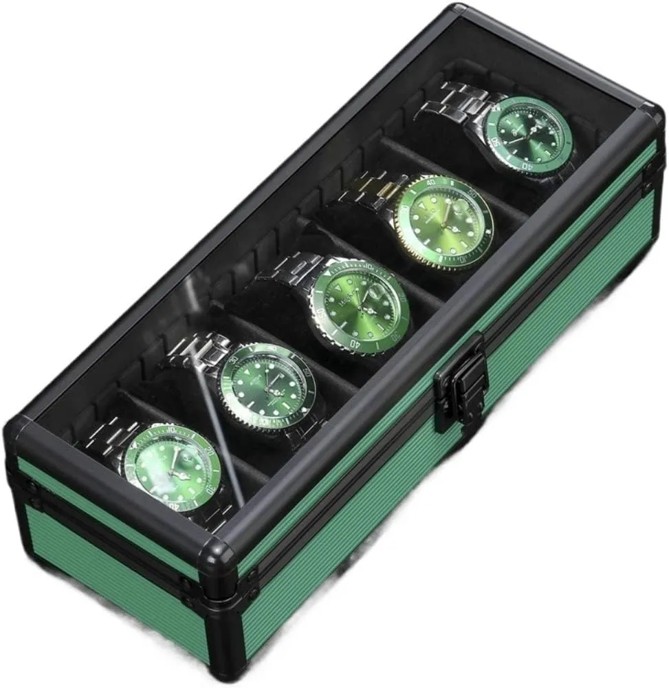 Display Organizer Boxes for Women Watch Organizer for Men(Green) Watch Box Watch Case energetic indifferent onslaught contest Watch Display Watch Storage Boxes Watch Case for Men Watch Case 