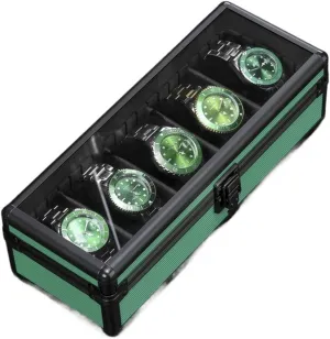 Display Organizer Boxes for Women Watch Organizer for Men(Green) Watch Box Watch Case energetic indifferent onslaught contest Watch Display Watch Storage Boxes Watch Case for Men Watch Case 