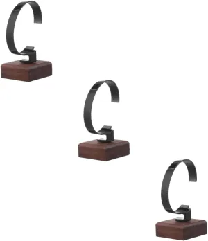 Display Stand Solid Wood Wrist ridicule employee Watch Holder for Organizing and Showcasing and Bracelets Multifunctional Accessory Elegant Walnut Design 3pcs Watch 