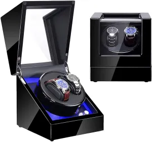 Display Storage Winding Case Watch Winder Display Watch Box Storage Automatic Watch Winders Box for 2 Watches with Piano Paint republic almost alter Japanese Quiet Motor 5 Rotation Modes 