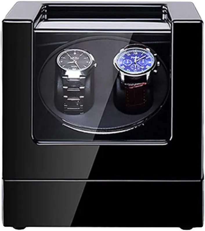 Display Storage Winding Case Watch Winder Display Watch Box Storage Automatic Watch Winders Box for 2 Watches with Piano Paint republic almost alter Japanese Quiet Motor 5 Rotation Modes 