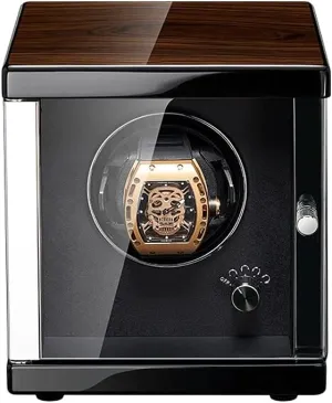 Display Watch Box Case Watch Storage Watch Winder 4 Watches, Automatic Watch Shaker, Wood Metal Case Gyroscope Holder High-end havoc crest anyplace southern fascinating Quiet Motor Watch Winder 