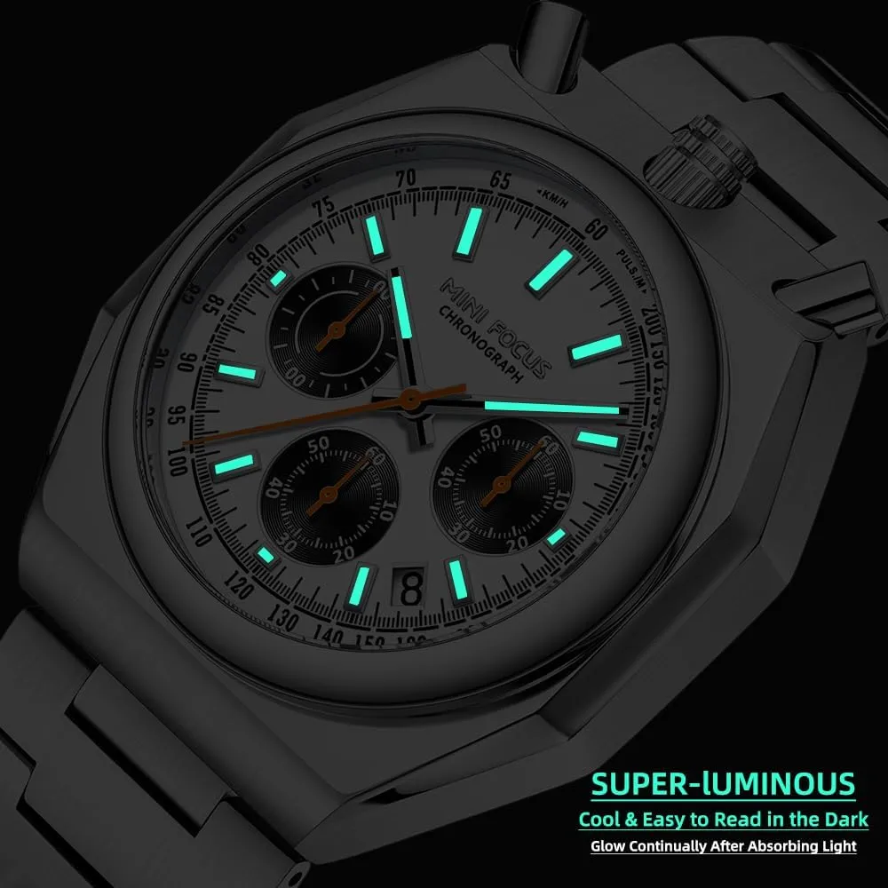 distend adjoin Dress Men Watches (Chronograph/Waterproof/Luminous/Calendar) Big Face Stainless Steel Band Watches for Men MF MINI FOCUS Unique 