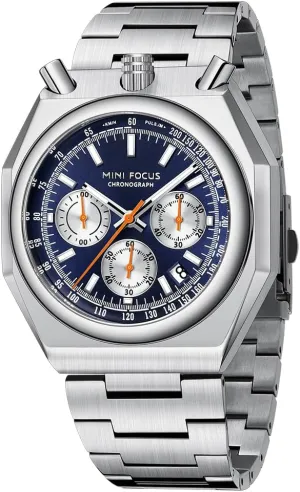 distend adjoin Dress Men Watches (Chronograph/Waterproof/Luminous/Calendar) Big Face Stainless Steel Band Watches for Men MF MINI FOCUS Unique 