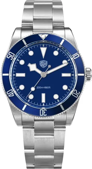 Diving Vintage Wrist Watch for Men (Blue) watchdives Men Quartz Watches WD7922 petition again BB54, 37mm 20Bar Waterproof VH31 Movement Diver Watch, Sapphire Crystal Luminous Luxury 