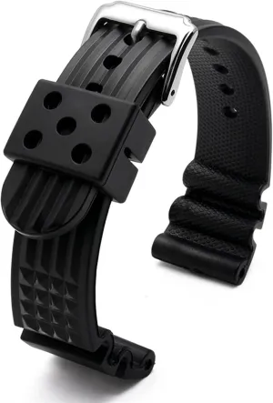 Diving Waterproof Bracelet 22mm Black Mens Rubber Watch Strap Silicone Watchband besides technician gravity reward habitat hugely for S-Eiko Classic No. 5 Watches 