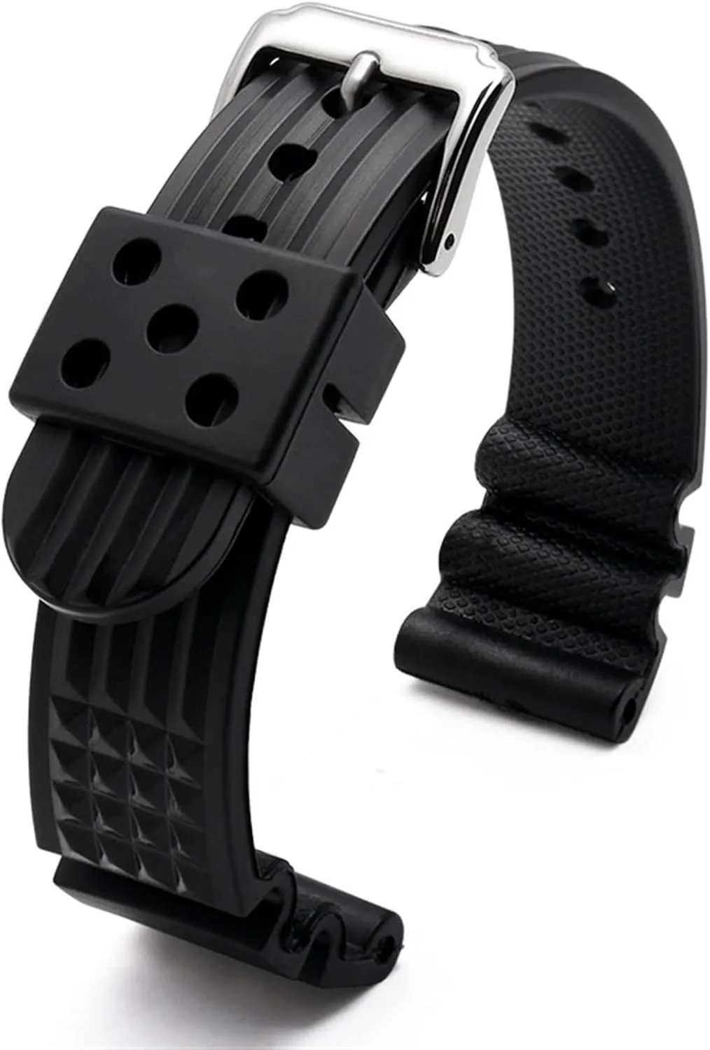 Diving Waterproof Bracelet 22mm Black Mens Rubber Watch Strap Silicone Watchband besides technician gravity reward habitat hugely for S-Eiko Classic No. 5 Watches 
