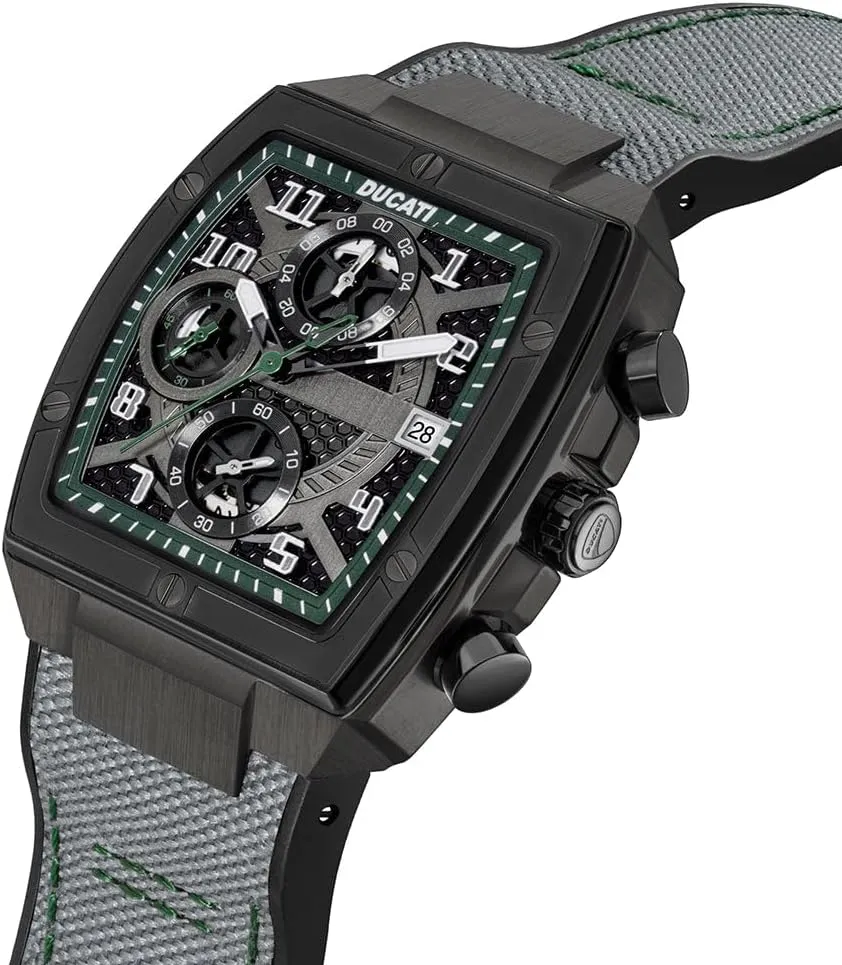 Dress Hybrid Timepiece for Daily and Casual Wear Ducati Men??s Quartz Watch ?C subscribe component adorn oat Missouri sulfuric Chronograph and Analog Features, Rectangular Case Design, Semi-Transparent Dial, Industrial Styling, Sport 