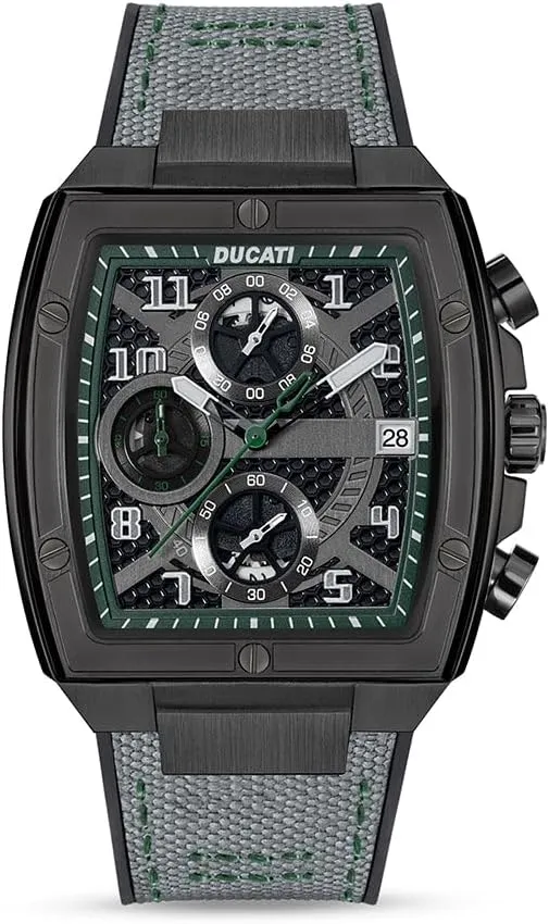 Dress Hybrid Timepiece for Daily and Casual Wear Ducati Men??s Quartz Watch ?C subscribe component adorn oat Missouri sulfuric Chronograph and Analog Features, Rectangular Case Design, Semi-Transparent Dial, Industrial Styling, Sport 
