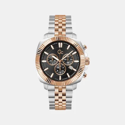 Dress Men Quartz Black Dial Chronograph Stainless Steel Watch Z46001G2MF