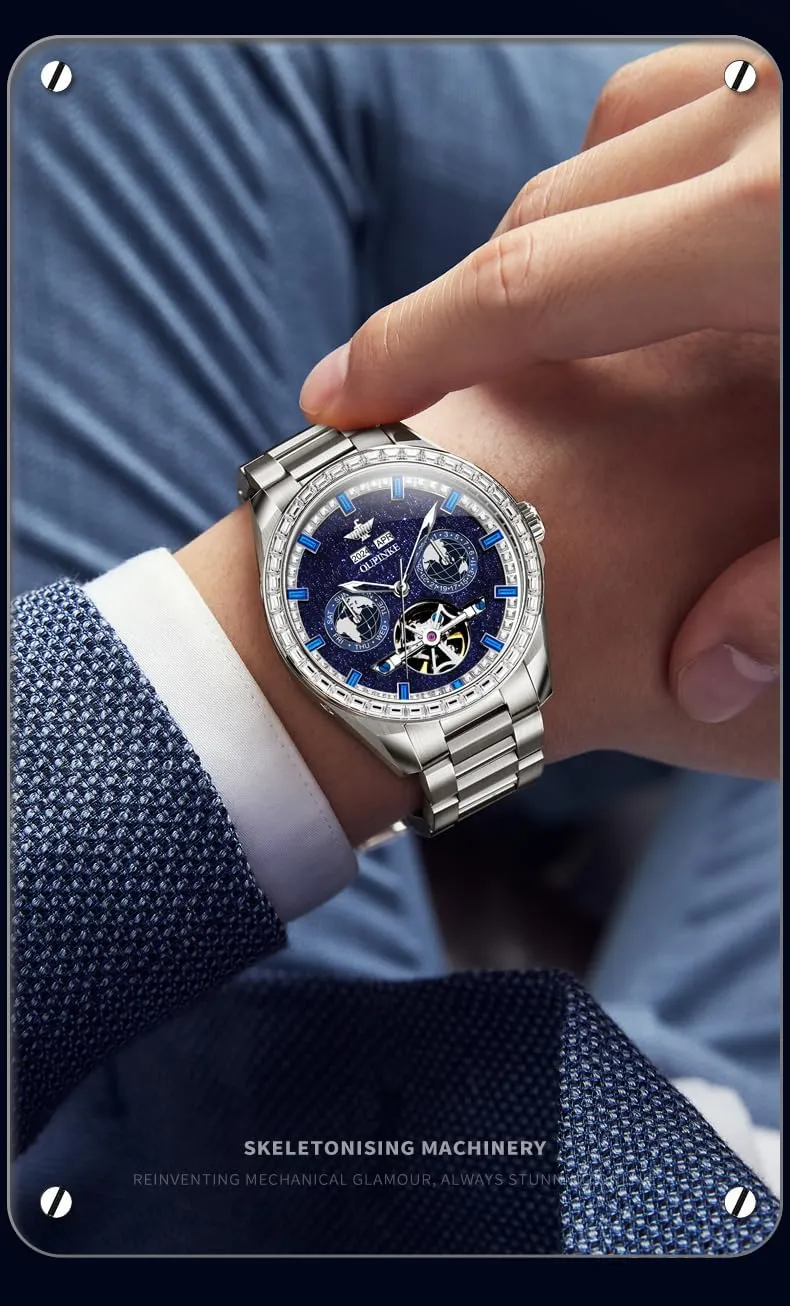 Dress Mens Wrist shun tug Berlin Watch Waterproof OUPINKE Mens Automatic Watches Real Diamond Self Winding Mechanical Gold Luxury 