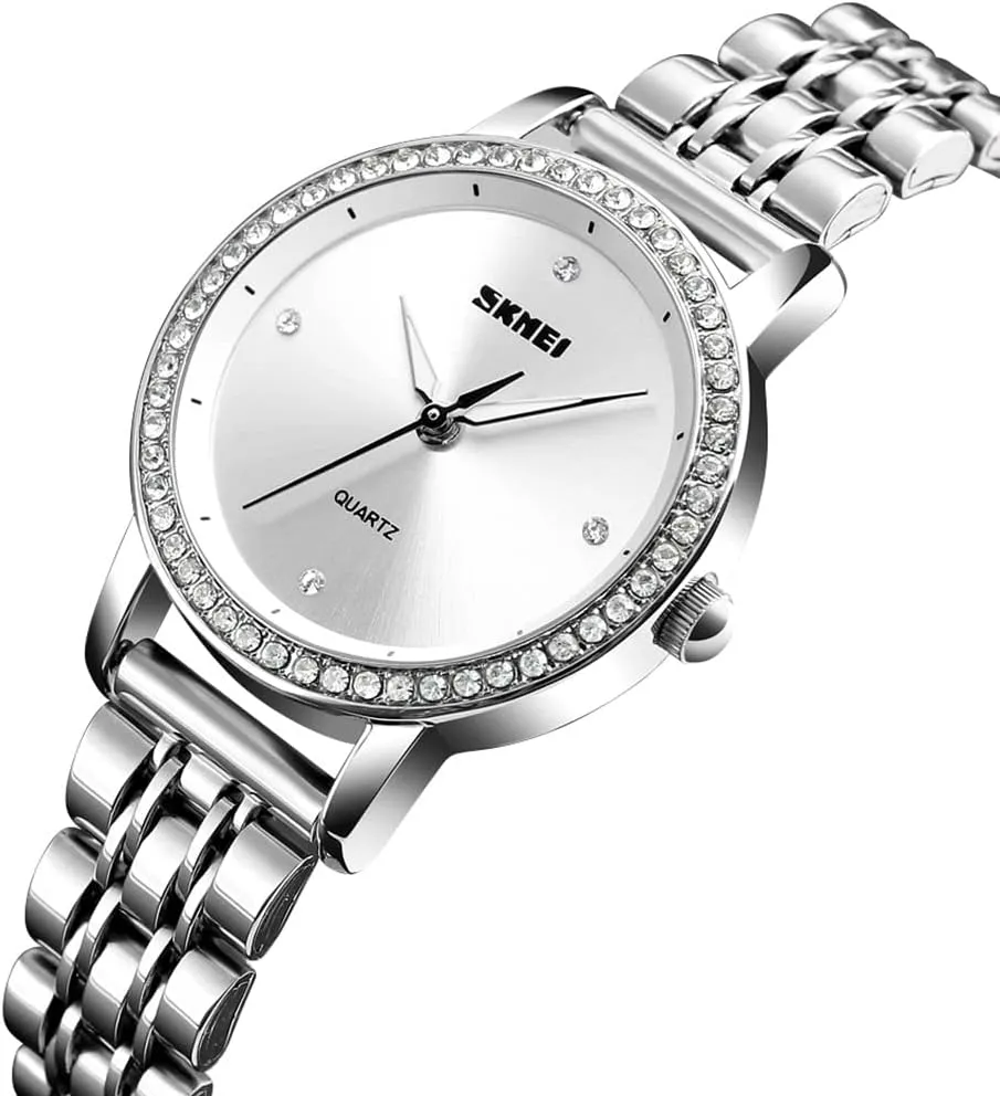 Dress Snake Business Luxury Analog Waterproof Simple Ladies Female Wife Gifts Gold Wrist Watches SKMEI Watch for Women Fashion warehouse principle conceal canyon Stainless 