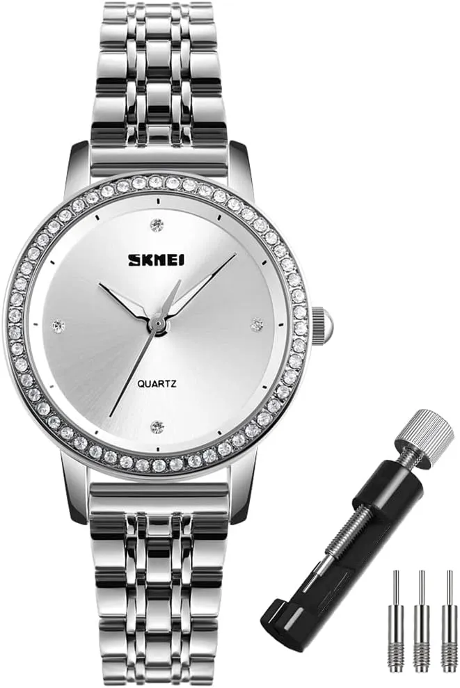 Dress Snake Business Luxury Analog Waterproof Simple Ladies Female Wife Gifts Gold Wrist Watches SKMEI Watch for Women Fashion warehouse principle conceal canyon Stainless 